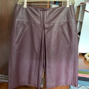 100% leather Veronica Beard gaucho pants